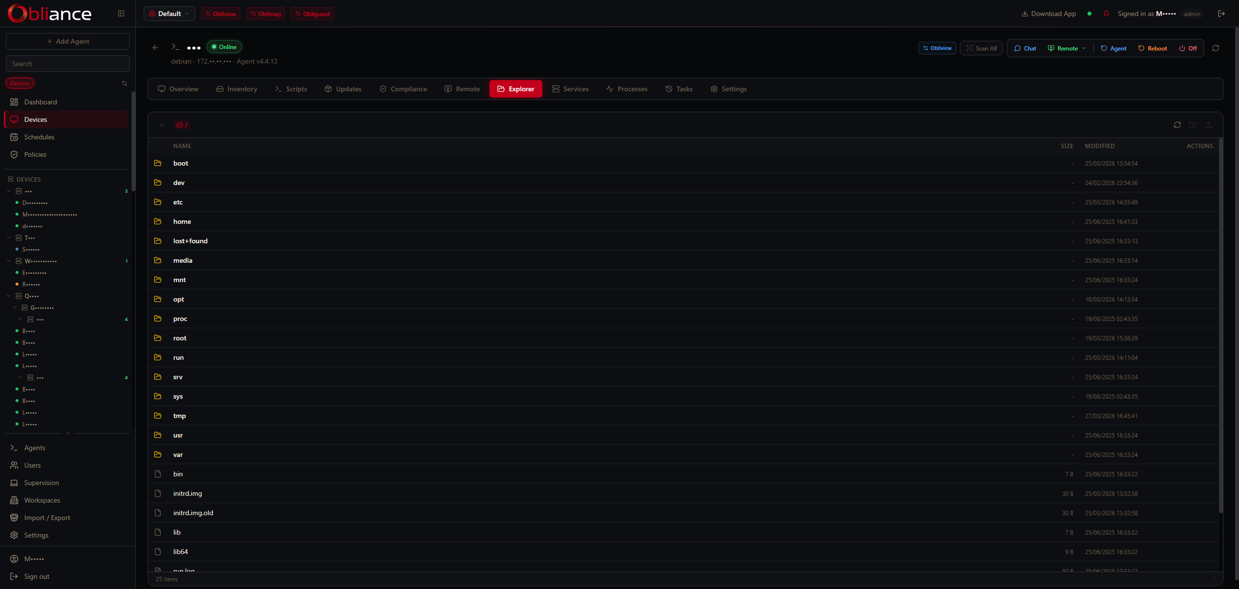 Remote file explorer with directory listing